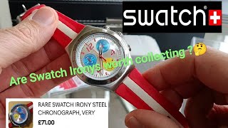 Are Swatch Ironys worth collecting 🤔 I dive in with a rare Game Starter Swatch swatch [upl. by Cock]