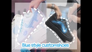 customize my shoes （collection 4）blue style custom customshoes customsneakers [upl. by Arvind]