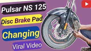 How To Change Disc Brake Pads Pulsar  Pulsar NS 125 Disc Pad Change [upl. by Travax156]