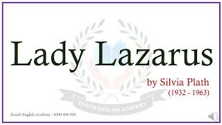 Lecture 70 Lady Lazarus  UG TRB English Literature [upl. by Winebaum128]