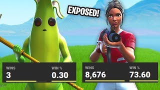 I EXPOSED players STATS that I 1v1d on Fortnite im surprised [upl. by Astiram]