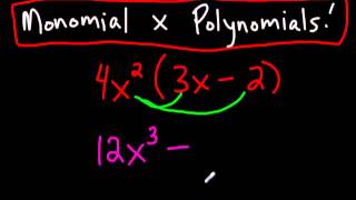 Multiplying a Monomial x Polynomial [upl. by Oicirtap]