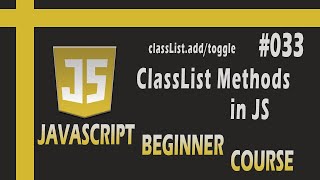 How to add and remove class from html using JavaScript [upl. by Staford]