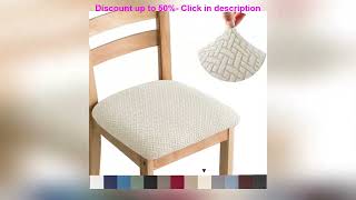 Durable Stretch Jacquard Dining Room Chair Seat Covers Removable Washable Elastic Upholste [upl. by Jeniffer]