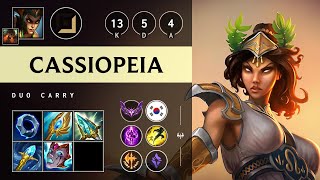 Cassiopeia Carry vs Aphelios Triple Kill Killing spree  KR Master Patch 1423 [upl. by Esiahc218]