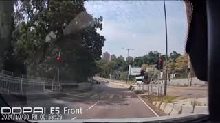 BMW runs red light nearly hitting baby stroller in Tuen Mun [upl. by Lrad]