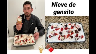 NIEVE DE GANSITO CON TRES INGREDIENTES [upl. by Eilrebmik]