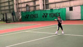 6 year old tennis superstar in training learning approach shots [upl. by Ahsienat902]