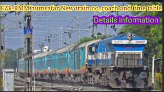 FZRRMM humsafar New train nocoach and time table check complete information with route MAP [upl. by Thomsen]