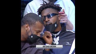 Antonio Brown Courtside At GrizzliesNets Game 👀 Shorts [upl. by Beth]