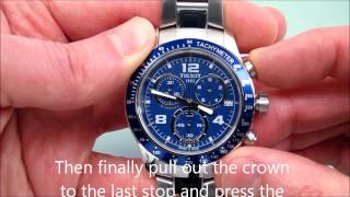 How to Reset a Typical Swiss Movement Watchs Chronograph [upl. by Ryann726]