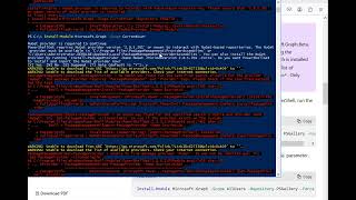 1 install module graph for o365 failed [upl. by Fraze]