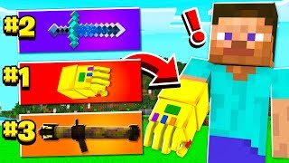 5 STRONGEST MINECRAFT WEAPONS [upl. by Ynahpets579]