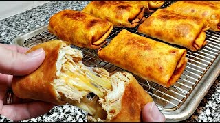 How To Make Chimichangas  Homemade Cheesy Chicken Chimichangas Recipe [upl. by Kinch]