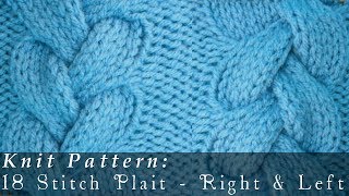 18 Stitch Plait  Knit [upl. by Adnolohs]