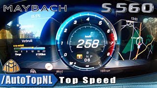 MERCEDES MAYBACH S560  0258kmh  0160mph  ACCELERATION amp TOP SPEED by AutoTopNL [upl. by Angy]