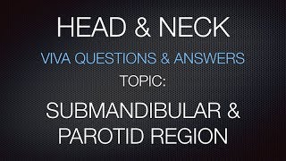 6n  HEAD amp NECK  VIVA QUESTIONS amp ANSWERS [upl. by Gyatt33]