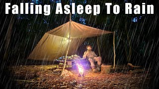 Solo Overnight under a Tarp in Heavy Rain [upl. by Bebe739]