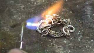 How to Recycle Silver  molten ring project [upl. by Yelsna]