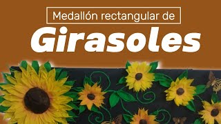 Medallón rectangular con girasoles [upl. by Suhail518]