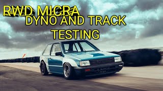 RWD K10 Micra Raw footage from Dyno and shakedown [upl. by Shannah220]