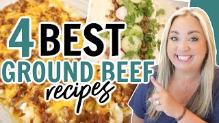 4 ⭐️BEST GROUND BEEF RECIPES  QUICK AND EASY DINNER IDEAS  YOUR FAMILY IS GOING TO LOVE THESE [upl. by Ynnelg]