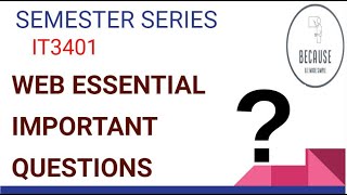 IT 3401 Web Essentials Important Questions for Seemster in Tamil [upl. by Jessi]