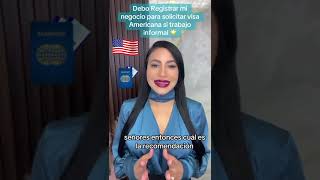 Los trabajadores informales deben de registrar su negocio para solicitar visa americana visa eeuu [upl. by Malissa812]