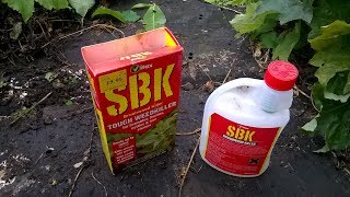 trying too kill a tree stump with sbk tough weed and brushwood killer handy hints [upl. by Notnel910]