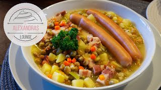 Erbsensuppe Eintopf mit Wiener [upl. by Htor563]