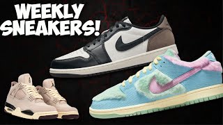 SNEAKERS Dropping This Week Early Mochas Jordan 1s Verdy SBs Kobes amp AMM Jordan 4s [upl. by Geminian]