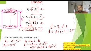 Geometria espacial Cilindro [upl. by Lenahs]