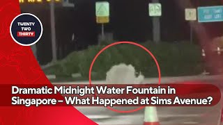 Dramatic Midnight Water Fountain in Singapore – What Happened at Sims Avenue [upl. by Melisenda529]