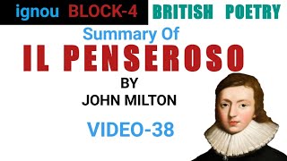 IL PENSEROSO by John Milton brief summary [upl. by Folberth]