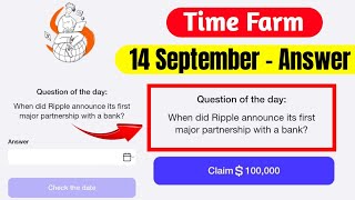 Time Farm Answer Today 14 September  Oracle Of Time Answer 14 September [upl. by Jarin]