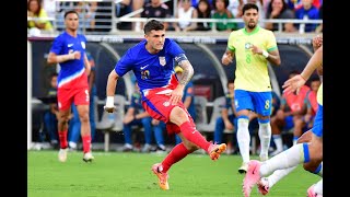 Christian Pulisic GOAL  USMNT vs Brazil  June 12 2024 [upl. by Inat]