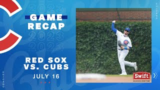 Cubs vs Red Sox Game Highlights  71623 [upl. by Esma]