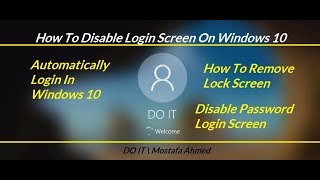 How to Disable  Remove login password Screen on Windows 10 [upl. by Soinski]