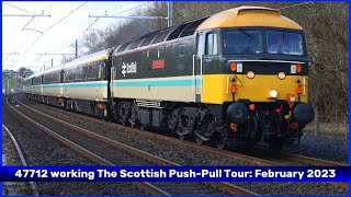 47712 on The PushPull Scottish Tour on Fast EampG runs amp to Inverness 250223 [upl. by Julienne995]