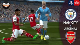 PES 6 Firebird Patch 23  Manchester City vs Arsenal  Emirates FA Cup 202223  Realistic Gameplay [upl. by Ahtennek]