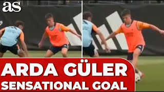 ARDA GÜLER impresses with SENSATIONAL GOAL and peak fitness during REAL MADRIDS TRAINING in CHICAGO [upl. by Arramat505]