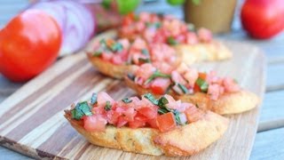 Italian Bruschetta Recipe  GetFitWithLeyla [upl. by Cloutman332]