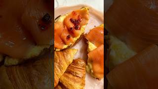 Make my chilli crisp egg amp salmon croissants with me [upl. by Ailee178]