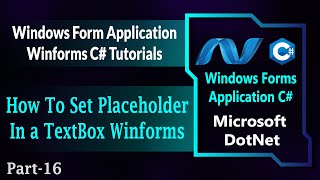 16  How To Set Placeholder In A Textbox In Winforms C  Windows Forms App Csharp HindiUrdu [upl. by Tnahsarp366]