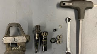 Van Rysel 520 Road Pedal Strip and regreasebearing replacement [upl. by Devy]