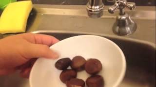 Easy way to peel chestnuts [upl. by Alecram]