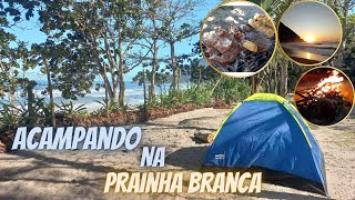 🏕️ Acampamento na Prainha Branca Guarujá SP  VOCÊ NUNCA VIU IGUAL [upl. by Nanine]