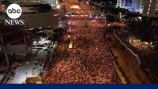 Protests erupt in Israel after 6 hostages killed in Gaza [upl. by Alym823]