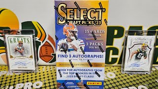 2023 Select Draft Picks Football Hobby Box Opening 3 Autos per Box [upl. by Cayser]