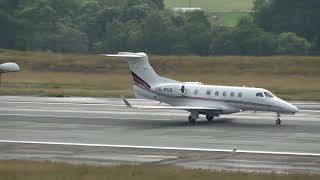 NetJets Europe Embraer Phenom 300 CSPHG from kjevik lufthavn to Paris LBG [upl. by Mandych946]